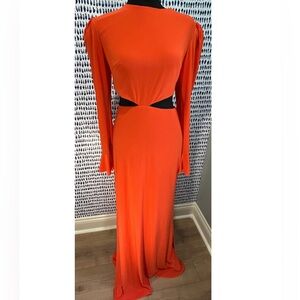 NWT Women's Mac Duggal Puff-Sleeve Cut-Out Trumpet Gown in‎ Size 8